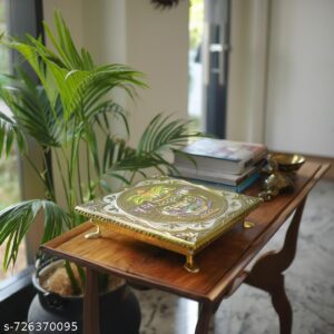 Pooja Bajot*Pooja Chowki*Chaurang (or Chowrang)* Peeta (or Peetalu)* Manai Palagai (or Manakatti)* Small Wooden Stool (or Mini Stool)* Decorative Stool (or Accent Piece)* God Idol Stand (or Idol Base)