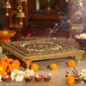 Pooja Bajot*Pooja Chowki*Chaurang (or Chowrang)* Peeta (or Peetalu)* Manai Palagai (or Manakatti)* Small Wooden Stool (or Mini Stool)* Decorative Stool (or Accent Piece)* God Idol Stand (or Idol Base)