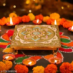 Pooja Bajot*Pooja Chowki*Chaurang (or Chowrang)* Peeta (or Peetalu)* Manai Palagai (or Manakatti)* Small Wooden Stool (or Mini Stool)* Decorative Stool (or Accent Piece)* God Idol Stand (or Idol Base)